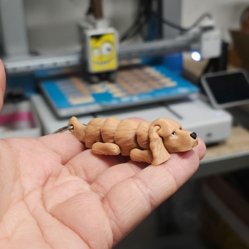 Cocker spaniel brelok 3D beżowy pies do kluczy